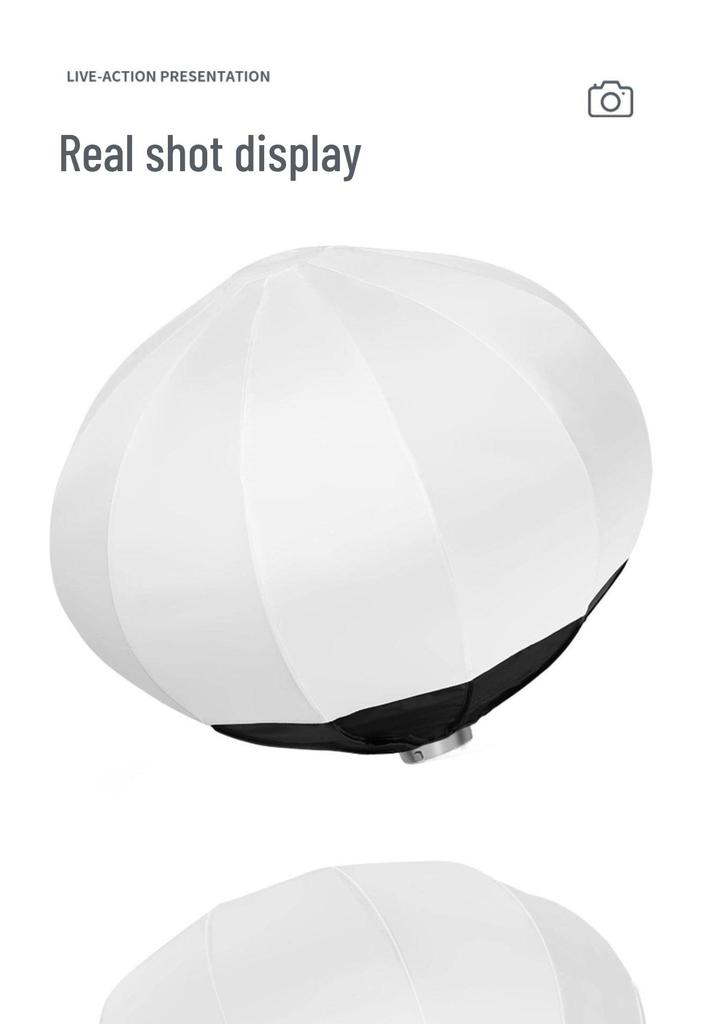 85cm Quick-Install Portable Spherical Softbox for Live Streaming and Studio Portrait Lighting
