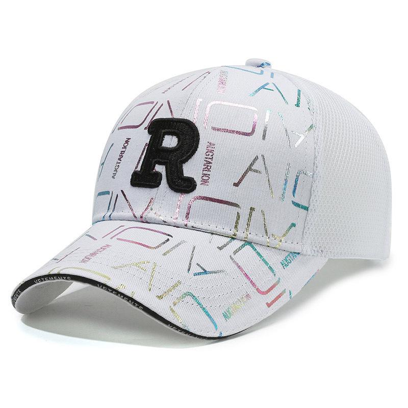 Mesh Hat Street Cap Men S Outdoor Travel Hat Women S Spring And Summer Embroidery R Letter Baseball Cap adjustable