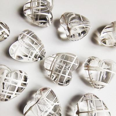 High Gloss Transparent Heart Acrylic Beads for DIY Jewelry & Accessories