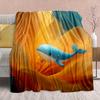 1Pc Cartoon Print Flannel Blanket, High Quality Comfortable for All Seasons, Home Decor, Warmth and Comfort, Perfect for Christmas Birthday Gift