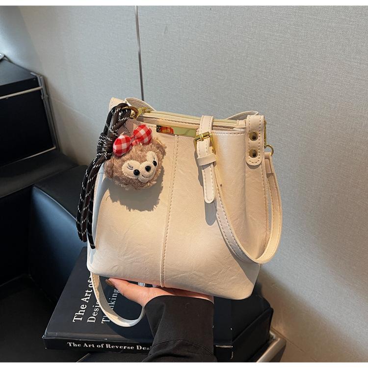 This Year's Popular Fashion Small Bag Women's Bag 2025 New Large-capacity Simple Retro Bucket Bag Texture Cross-body Bag