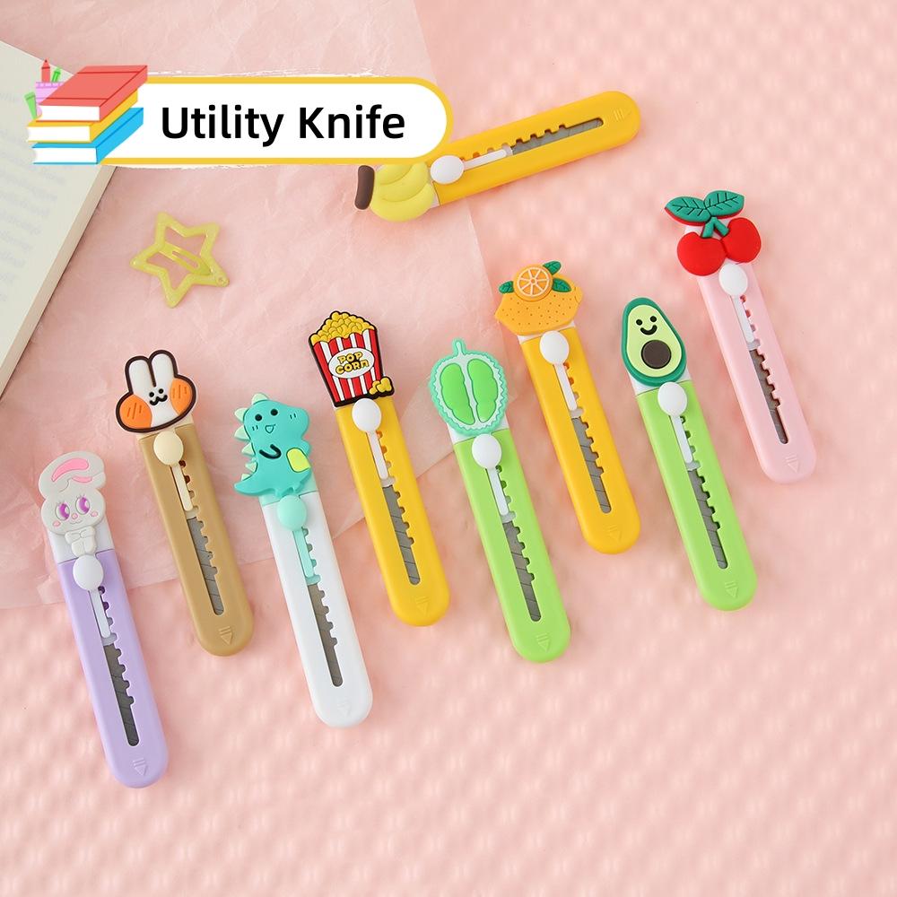 Cartoon Mini Dismantle the Courier Knife Unpack Tool Paper knife Art knife Metal Retractable Blade Knife For Stationery Supplies