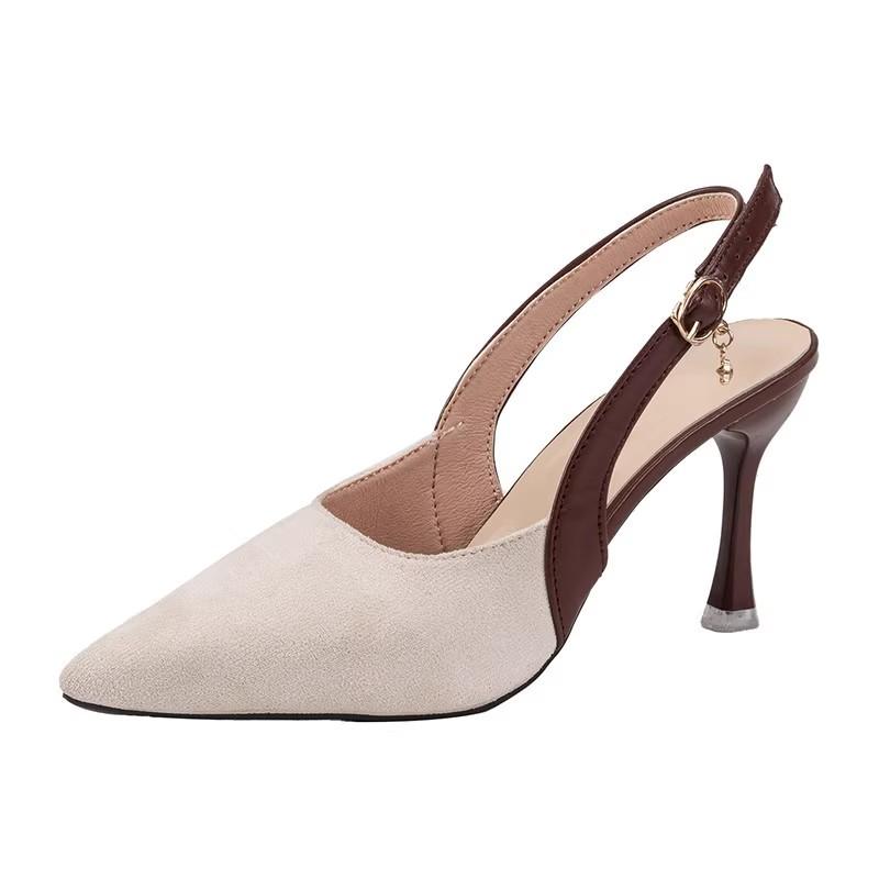 

2026 Нові Сексуальні Жіночі Туфлі на Високих Підборах Розкішні Жіночі Туфлі-Човники з Гострим Носком Модні Неглибокі Сандалі Туфлі на Шпильках Жіночі Вечірні Весільні Туфлі 35 бежевий