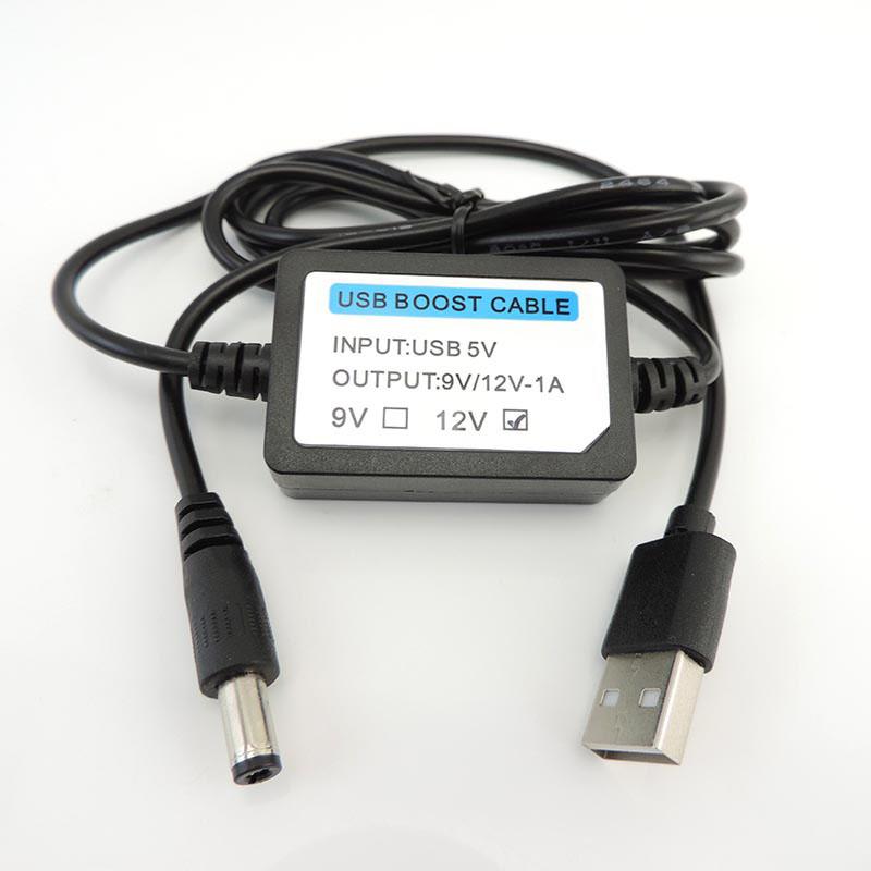

USB типу a чоловічий Роз єм Power Boost Кабель 5 В до 9 В/12 В 1 A 5,5 x 2,5 мм Підвищувальний модуль Перетворювач Провід зарядного пристрою для Powerbank 12V USB cable
