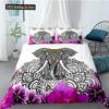 Elephant Bedding Sets Boho Style Luxury 3D Print For Kids Adults Teens Ganesha Duvet Cover Set Queen Size Polyester Bedding Set
