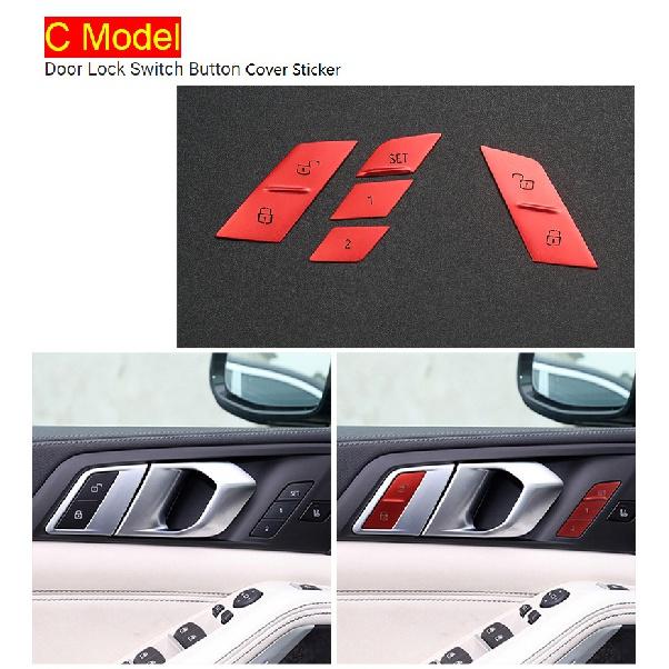 

Для BMW X5 G05 X6 G06 -2022 автомобильный переключатель фар в сборе поворотная ручка фары кнопка крышка автомобильная внутренняя крышка наклейка C Model Red