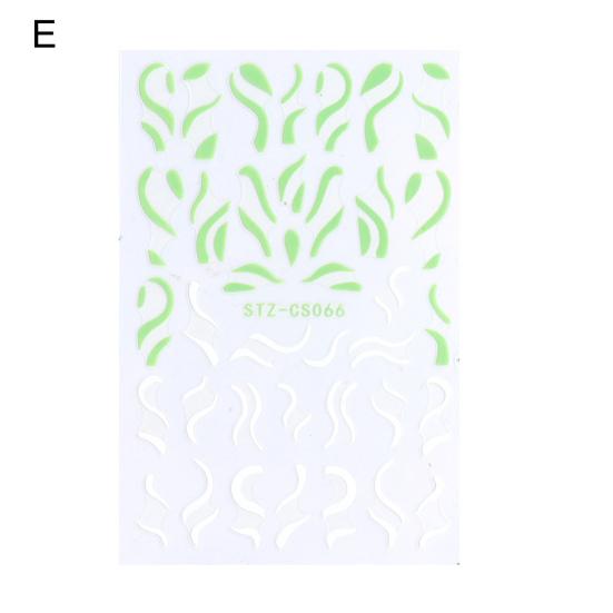 Immagini vivaci Cursori per unghie Delicati e leggeri Glitter fai da te Linea francese Scintillanti decalcomanie a strisce oblique