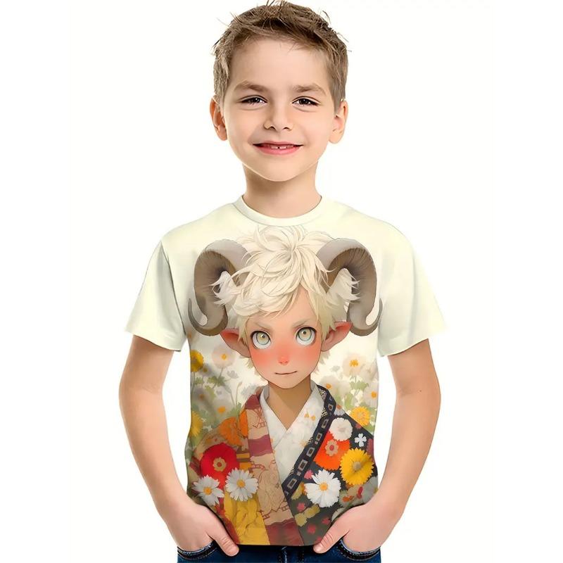 Nuovi Vestiti Cartoni Animati Gatto Estivi 2025 per Bambini, Maglietta Stampata Gatto 3D, Vestiti a Maniche Corte per Bambini, Moda Bambini T-s