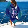 Custom Name Beach Towel Charlotte Logo Art Beach Towel, Soft Microfiber, Gift for Her/Him, Birthday, for Pool, Beach, Travel, Fan gifts