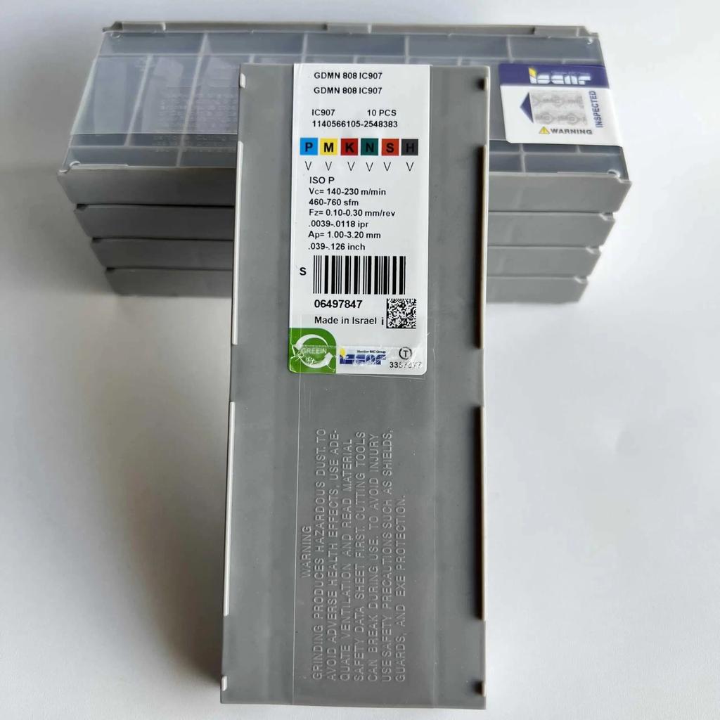 ISCAR / GDMN808 IC907  /Industrial indexable carbide inserts 10 Pcs