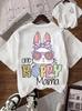 Unisex Mama Graphic Tshirt Mothers Day Gift Short Sleeve Crew Neck Tee Floral Animal Heart Print Casual Daily Tops