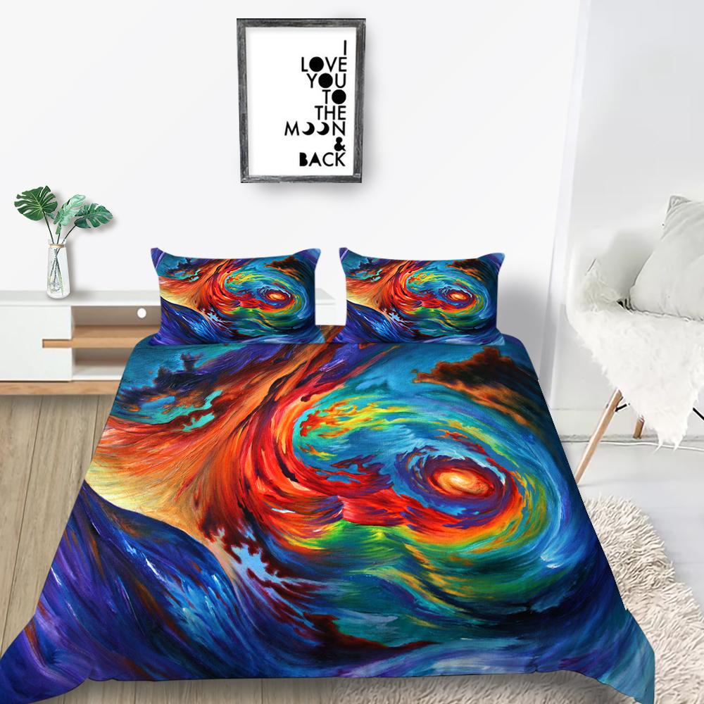 New Fashion Rainbow Duvet Cover Home Bedspreads Highly Quality Pillowcase Queen Single Size Bedding Luxruy Bedding Cover Sets