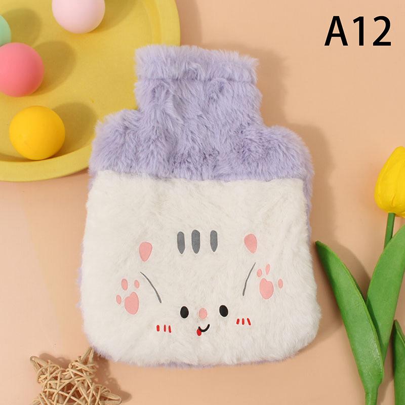 Cartoon Plush Puppy Water Bottle Water Filling Velvet Small Portable Student Hand Warmer Cute Warm Water Bag