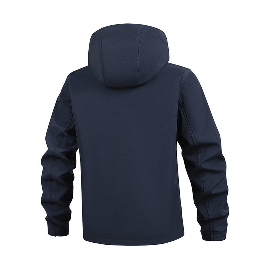 Men's Solid Color Outdoor Mountaineering Waterproof Windproof Fleece Jacket Outdoor Jacket