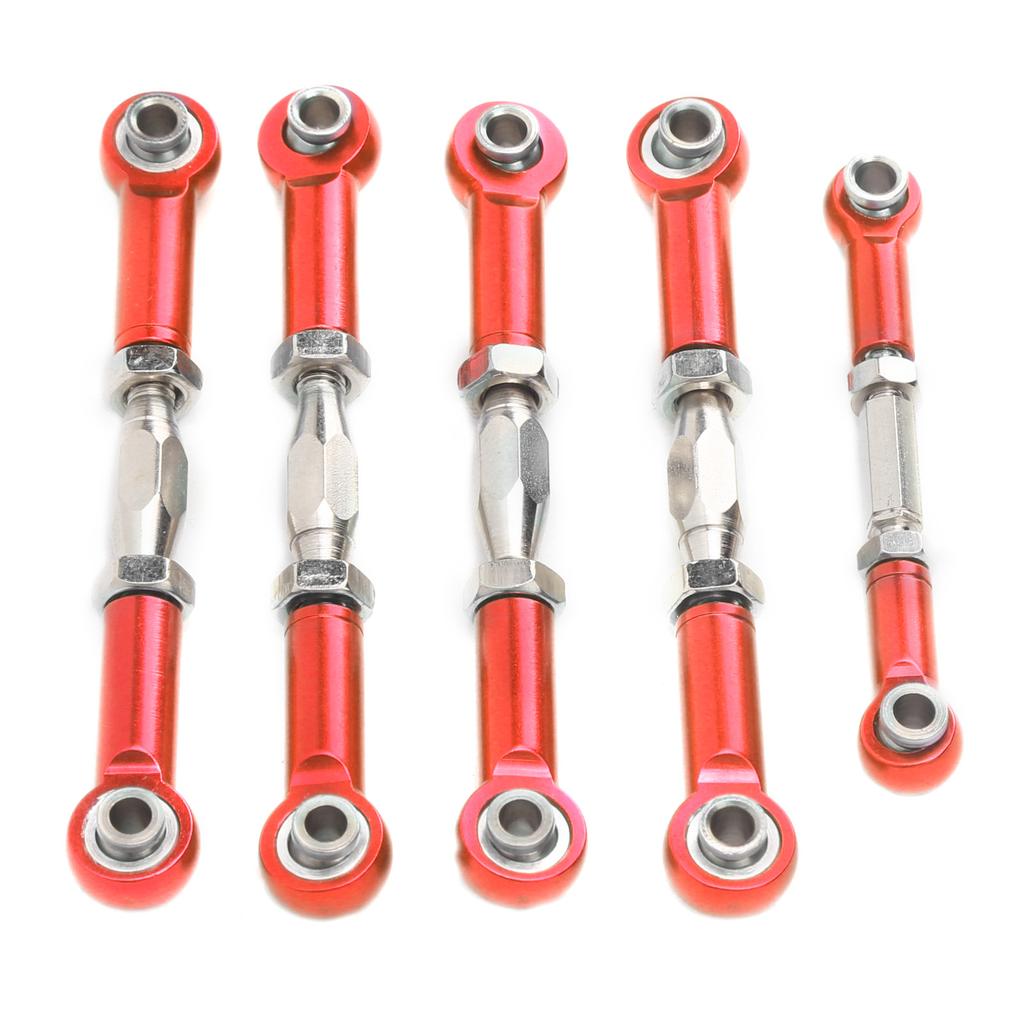 5Pcs RC Car Tie Rod Set for REDCAT 1 10 XTE Remote Control Car Aluminum Alloy SuppliesRed