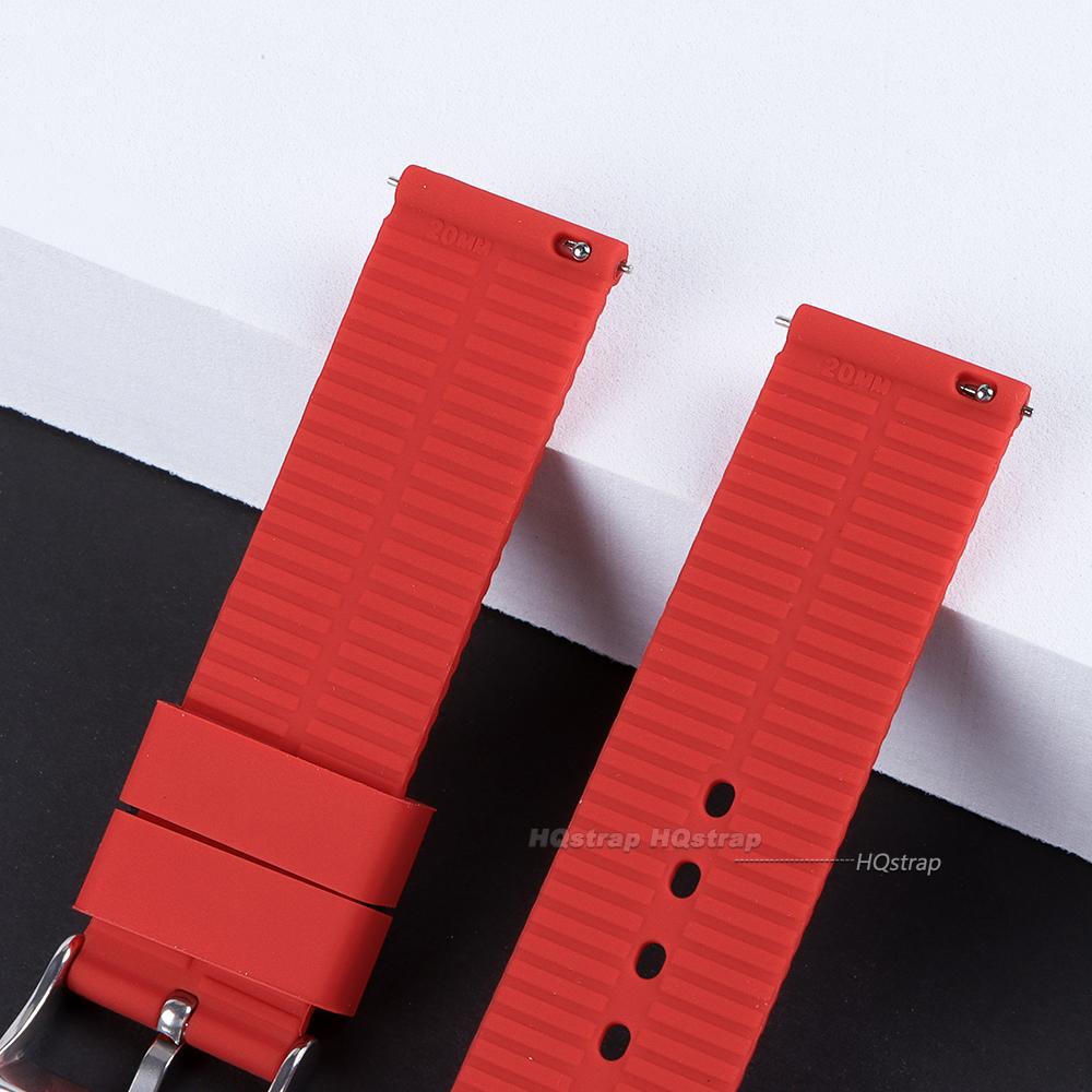 Soft Silicone Rubber Watch Strap 18mm 20mm 22mm 24mm Men Women Sport Waterproof Wrist Band Universal Belt Quick Release Bracelet