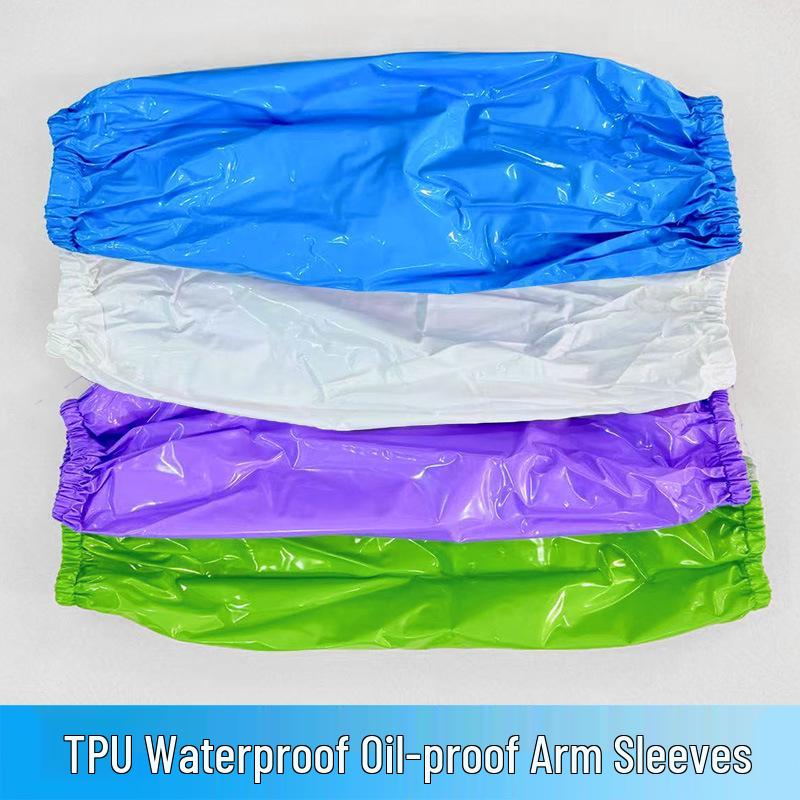 TPU Waterproof Oil-proof Odorless Wear-resistant Low-temperature Resistant Sleeve Covers for Food Factory Workshop Labor Protection