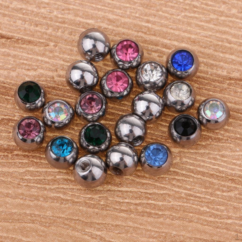 

20 PCS Mix Color Jewelry Replacement Ball 1.6 x 5mm