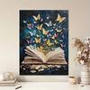 DIY 5D Butterflies in The Book Pearl Art Kit No Frame Pearl Diamond Painting for Adults 30x40cm Floral Gem Art for Home Wall Decoration & Craft Gift