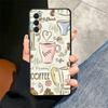 Black Coffee Fashion Style Soft Phone Case for Samsung A17 A37 A57 A16 A26 A36 A56 A15 A25 A35 A55 A14 A24 A34 A54 A13 A23 A33 A