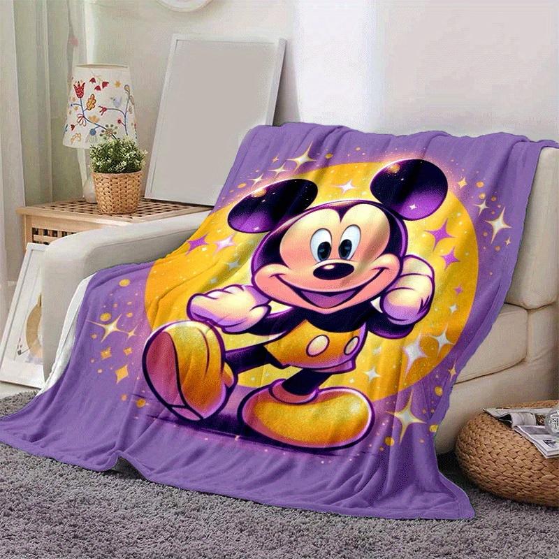 1pc Mickey Printing Blanket - Soft, All-Season Throw for Living Room, Bedroom,Personalized Gift with Adorable Cartoon Design