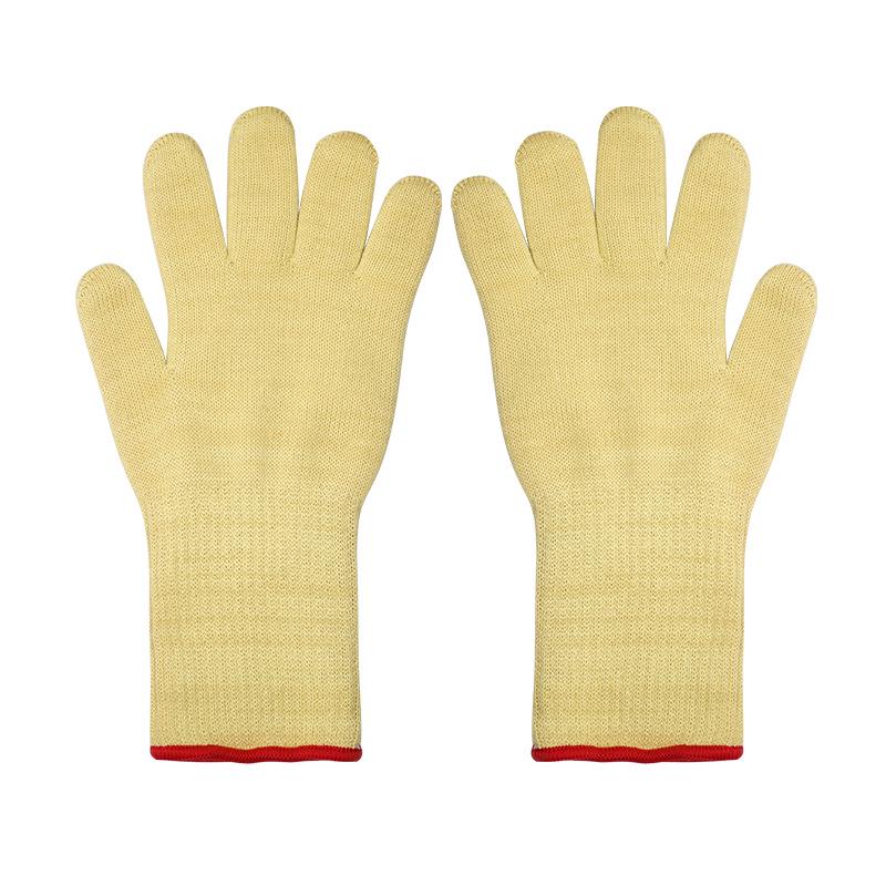 Dubbellagers Aramid Värmebeständiga Skärskyddshandskar för Ugn och Industriell Användning