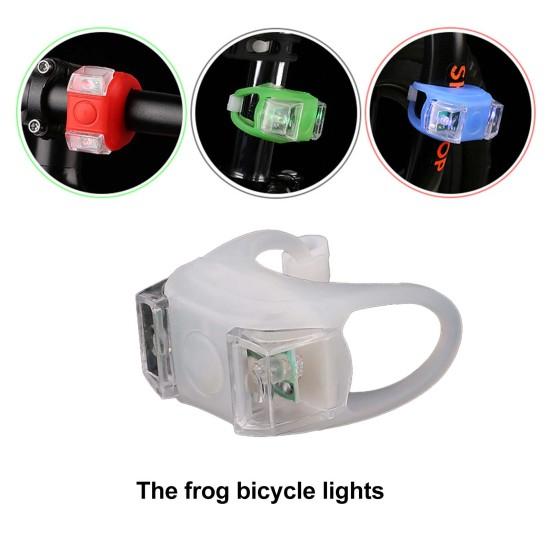 Cycling Taillight High Brightness Waterproof 2 LED Beads 3 Modes Illuminate Silicone Night