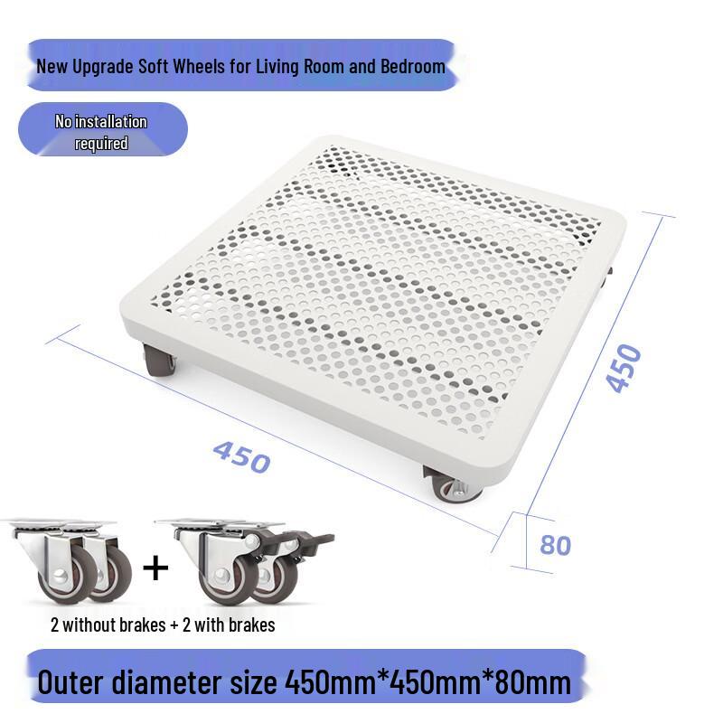 Square Plastic Mobile Plant Caddy