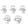 40-Piece Stainless Steel 1/4'' - 1-1/8'' Hose Clamp Set for Pipes, Intercoolers, Plumbing, Tubes & Fuel Lines