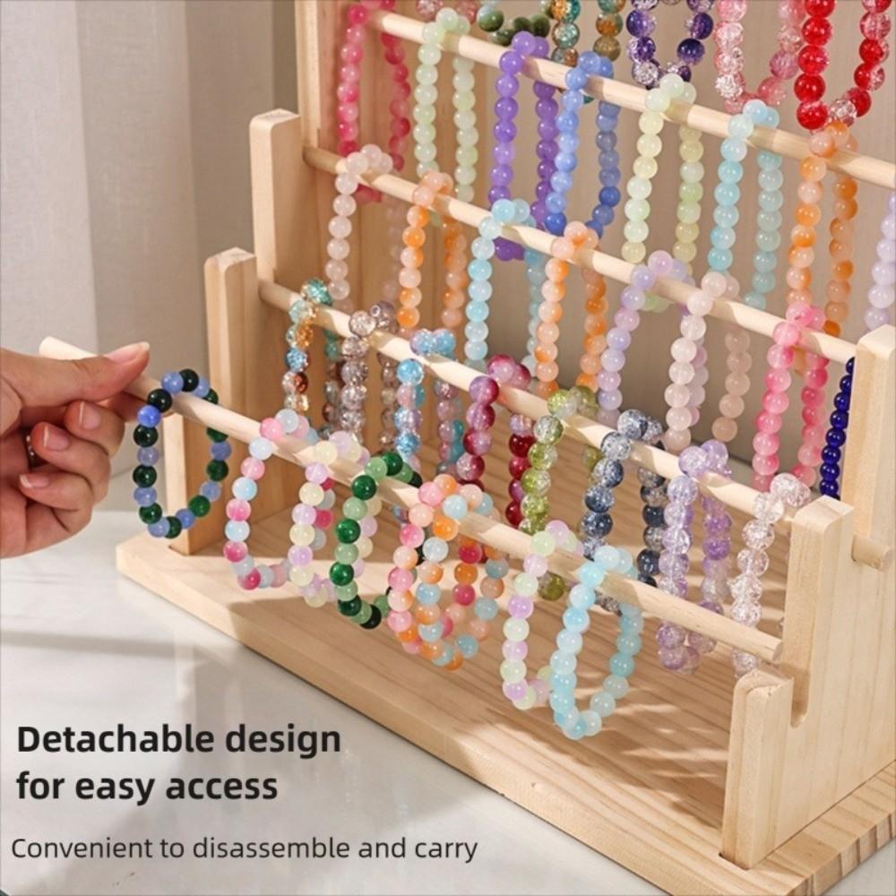 Space Saving Wooden Jewelry Display Stand Multi-functional Jewelry Display Rack Bangle