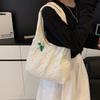 Tote Bag Lace Flower Embroidery Canvas Bag Versatile Travel Shoulder Bag Women