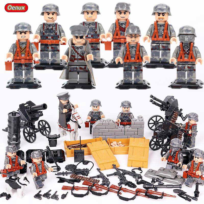 Nouvelles Mini Figurines de Soldats de l'Armée Russe Soviétique de la Seconde Guerre Mondiale Bloc de Construction Militaire Mini Le Bataille de Koursk Brique Bloc Militaire Jouet MOC