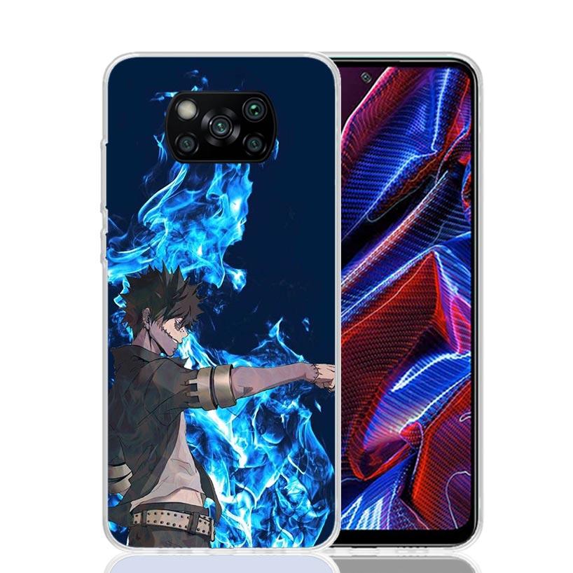 My Hero Dabi Bnha Case Phone Cover for Xiaomi Redmi Note 10 9 9S 8 8T 7 5 Pro Mi 12T 11T 10T 9T 12 11 Lite A3 A2 Trend Fundas Mi