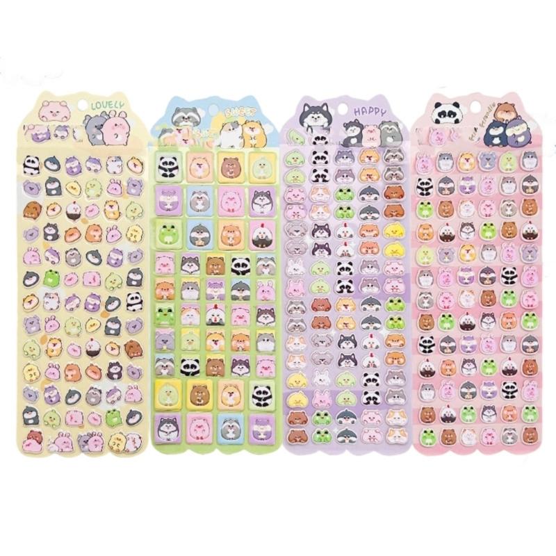 Zvířecí pěnová samolepka Dětská odměňovací samolepka pro umělecké řemesla sešit deník láhev na vodu pouzdro na telefon dekorace na scrapbooking