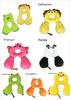Baby Travel Pillow For Car Seats With Soft Polyester Filling And Cute Animal Prints