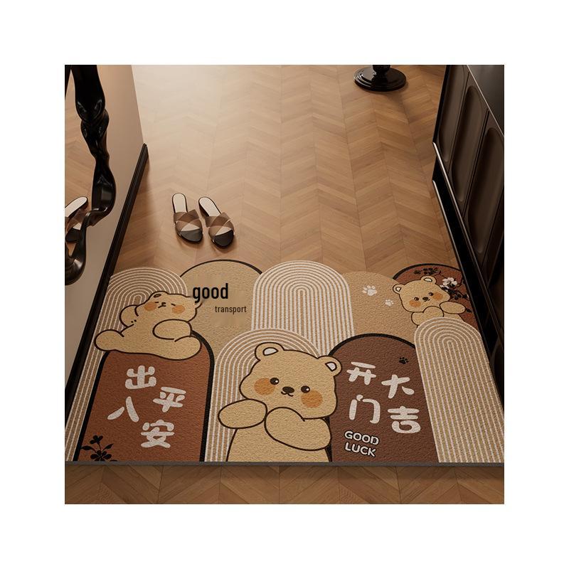 Cartoon Mimi Non-Slip Door Mat - Easy Clean, Dirt-Resistant, Cuttable Silk Loop Foot Pad for Home