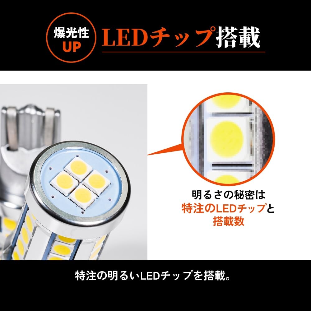 HIDya T16 9760lx (Lux) LED Back Lamp Explosive Reversing Light