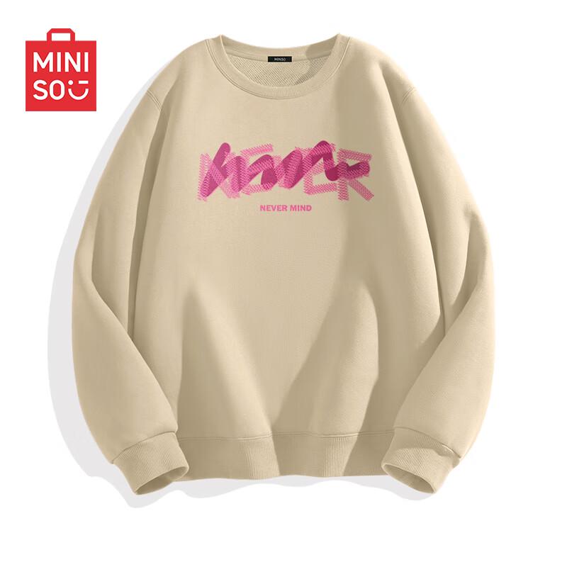 MINISO Men's Heavyweight Oversized Crew Neck Sweatshirt
