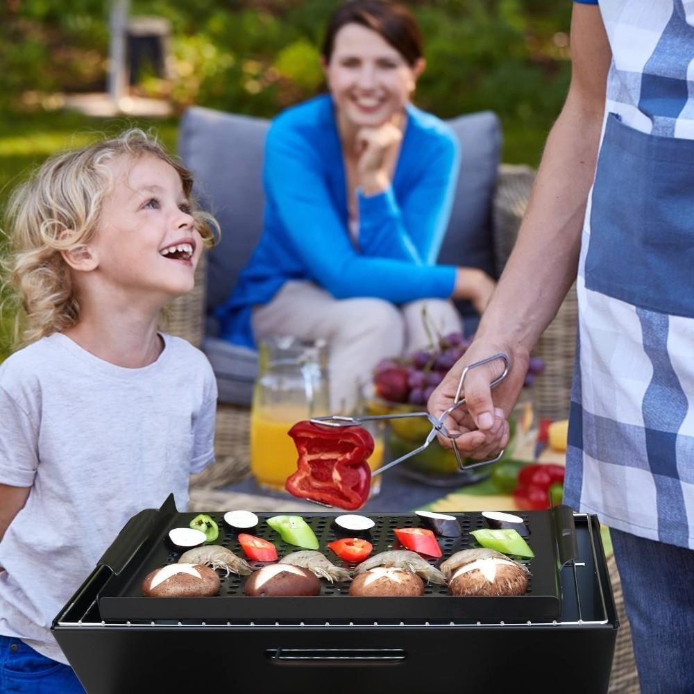 Large Capacity Barbecue Grill Pan Non-Stick Coated Roasting Fish Plate Grill Basket Picnic