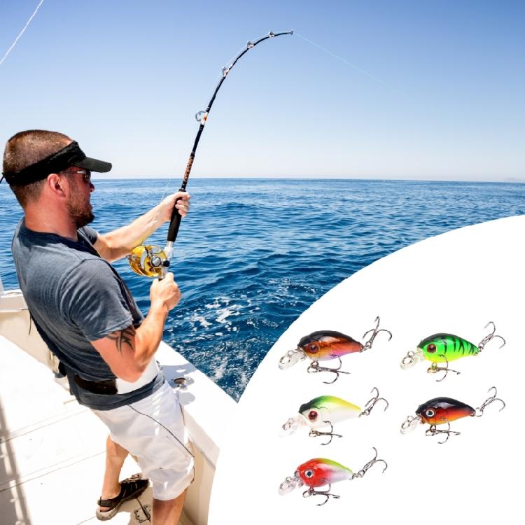 5pack Durability Basses Lures with Realistic Swimming Action for Different Light and Water Setting