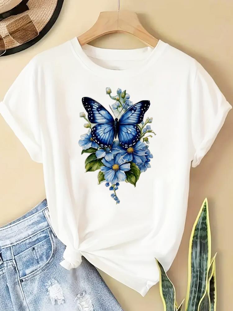 (Asian Size) Lovely Leopard Trend  Printed Clothing Casual T Shirt  Lady Female Top Fashion Graphic Short Sleeve T-shirts Women Tee