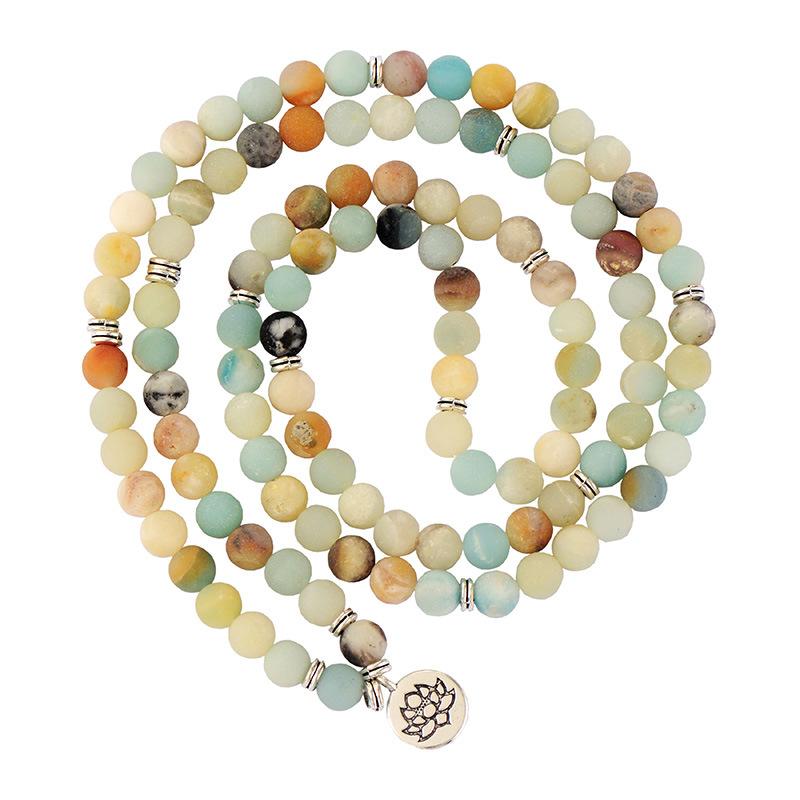 Hot-selling 8MM matte natural stone elastic bracelet popular handmade jewelry in Europe and America