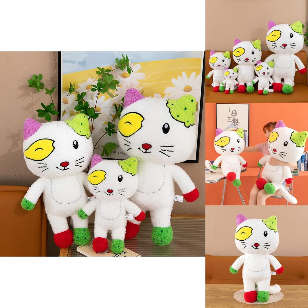 Adorable Cartoon Cat Plush Toy Creative Design Cozy Stuffed Animal Doll Gift For Kids And Friends