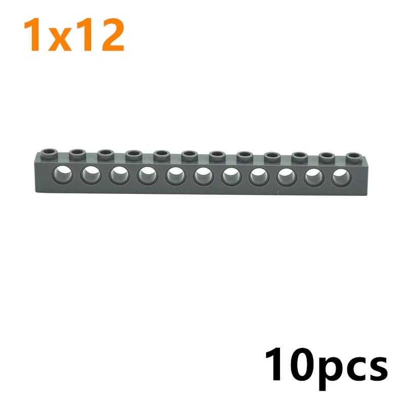 

10Pcs MOC Building Block Studded Long Beam Assembles Particles 1 x 12 with 11 Holes Thick Brick Educational Toys Compatible 3895