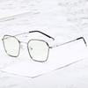Literary Retro Square Glasses Frame Thin Metal Glasses Men Women Myopia UV Protection Diopter -0.5 -1.0 -1.5 -2.0 To -6.0