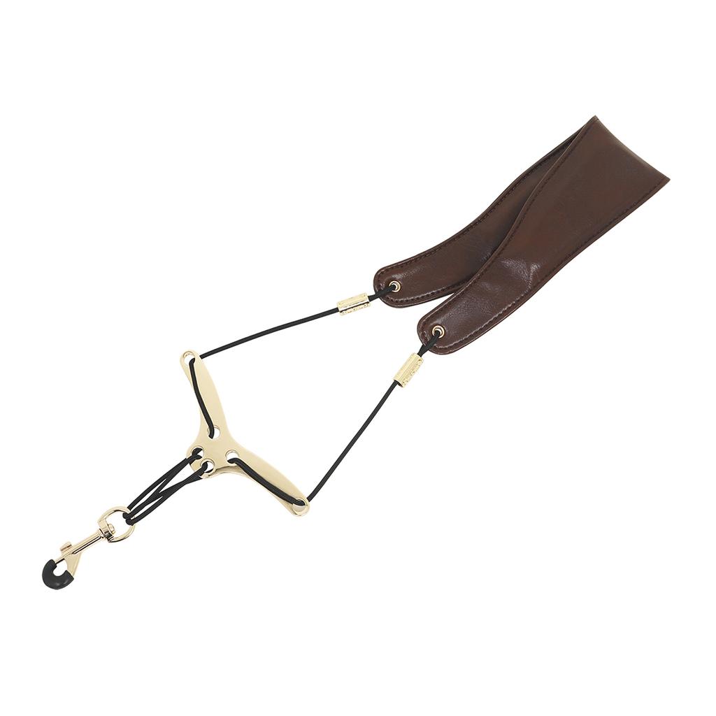 Saxophone Shoulder Neck Strap Adjustable Sax Black Double Shoulder Strap Harness Sax Musical Instruments Accessries Black Brown
