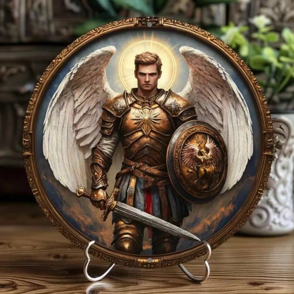 Aluminum Wall Art Angel Warrior Metal Sign Bar Cafe Home Decor Gift