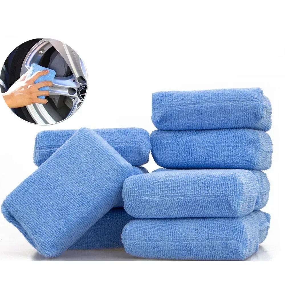 2-10Pcs Car Wax Applicator Pads Microfibre Polishing Sponges Soft Auto Detailing Waxing Sponge Cleaning Foam Car Paint Care Pad