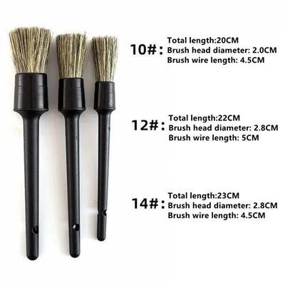Natural Soft Bristles Hair Car Detailing Brush Car Cleaning Brush