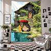 Wandbehang Mein Nachbar Totoro Kunst Hängendes Tuch Dekorative Hintergrundabdeckung für Raumdekoration